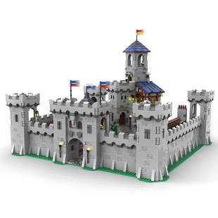 Строительные блоки трансграничные MOC-113656 Модульный средневековый замок 4363 частиц Игрушки