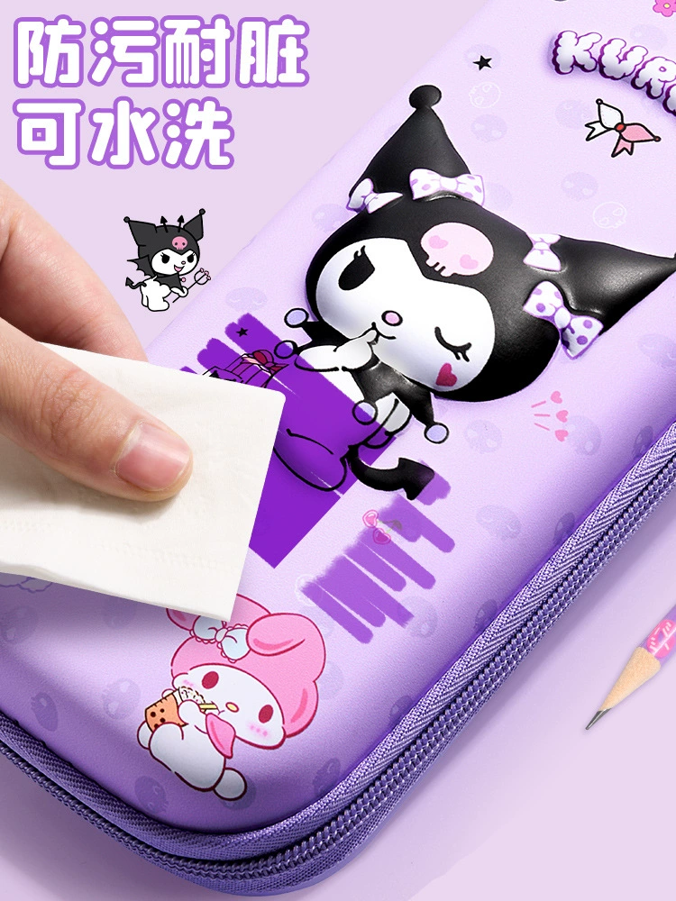 Three dimensional cartoon universal cute pencil case for the first grade for students, in 3d format