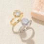 结婚开口定制镶锆钻戒