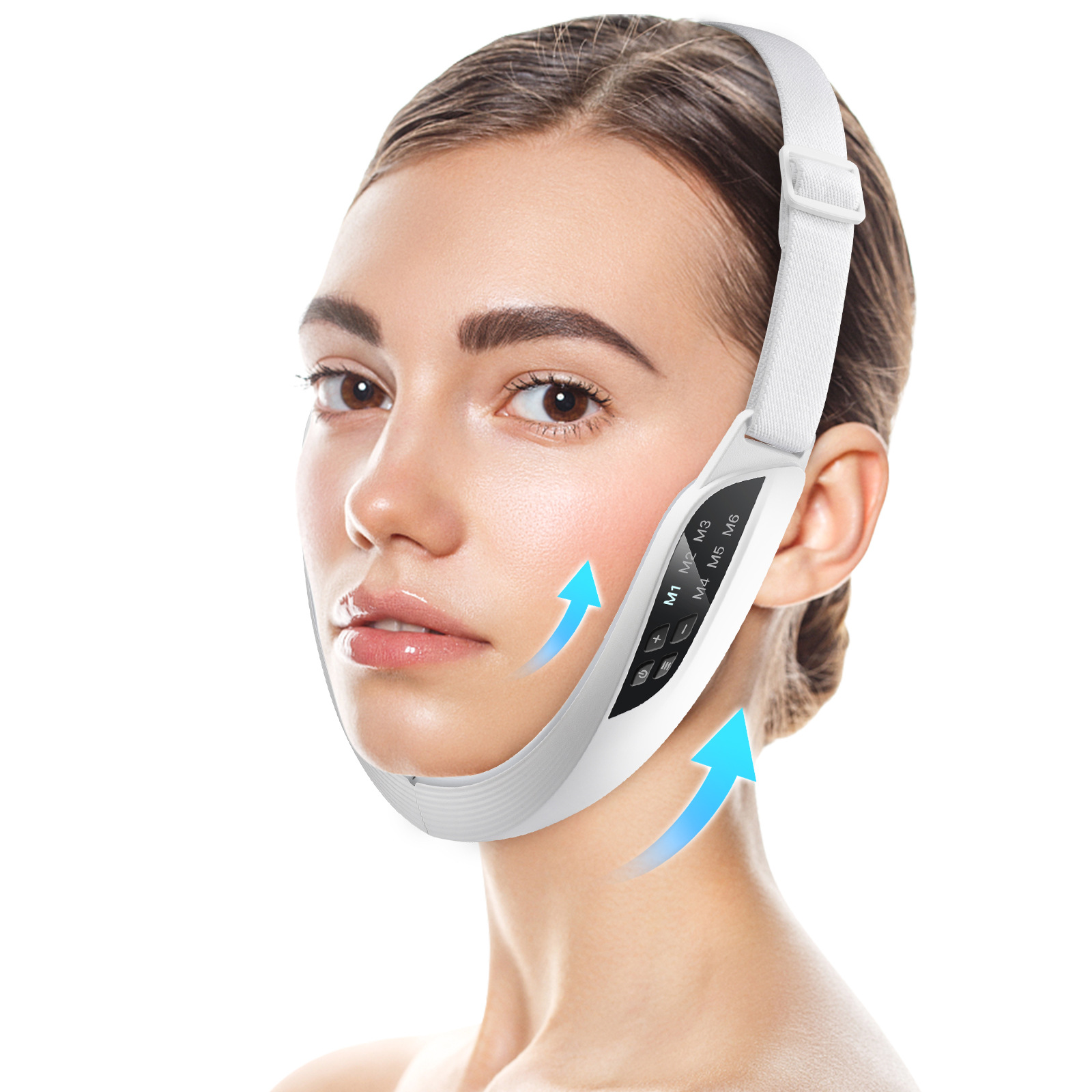 Cross-Border New Product V-Shaped Beauty Instrument Ems Massage V Face Instrument Microcurrent Facial Chin Massage Beauty Instrument Private Model