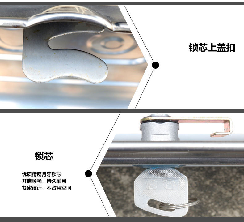 Motorcycle Trunk Tail Box Electric Car Rear Tail Box Extra Large Motorcycle Tail Box Thickened Stainless Steel