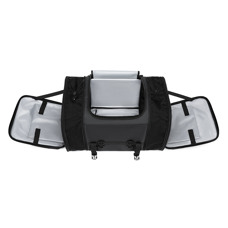 SANXDI bolsa de asiento trasero de motocicleta, bolsa de cola de motocicleta impermeable de gran capacidad, bolsa de transporte de casco de caballero expandible