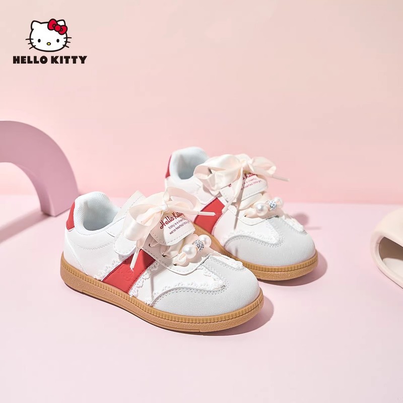 HelloKitty女童板鞋2025春秋新款芭蕾风儿童小白鞋轻便休闲运动鞋|undefined