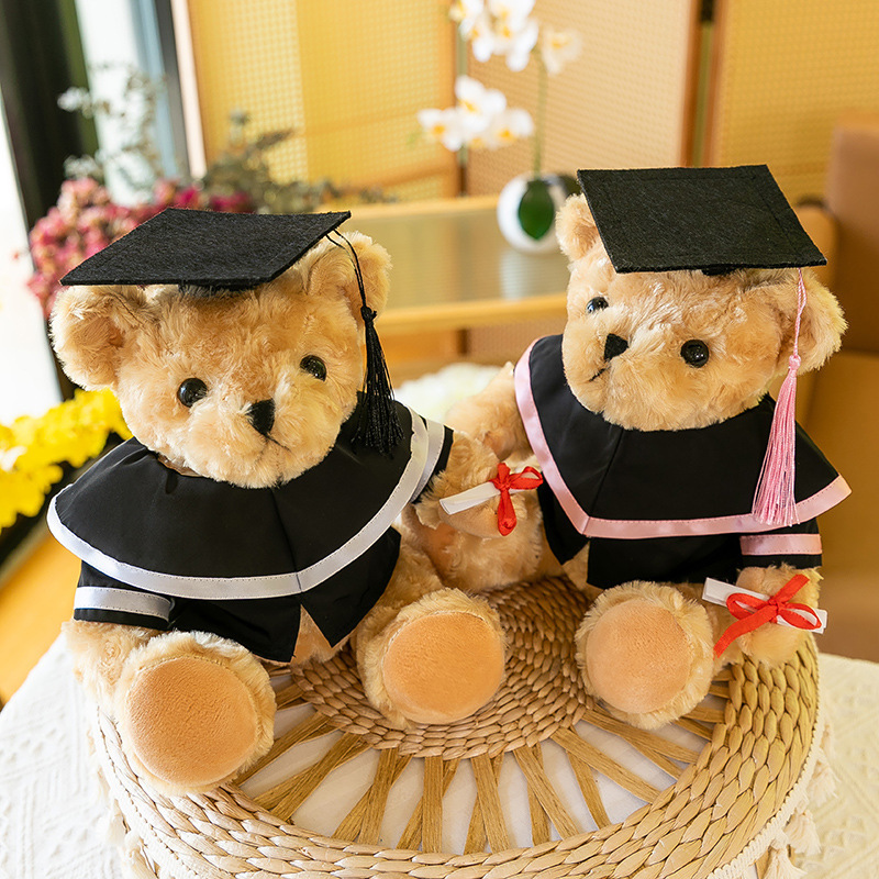 Licenciado oso Teddy Teddy Teddy Teddy Bear Graduation Bear Doctor Hat Teddy Bear Student Logo Printing