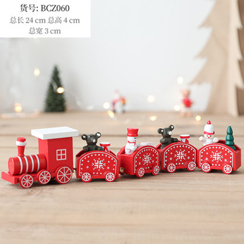 Hong Kong Heng regalo de Navidad de madera pintado tren decoración joyería creativa decoración vacaciones diseño