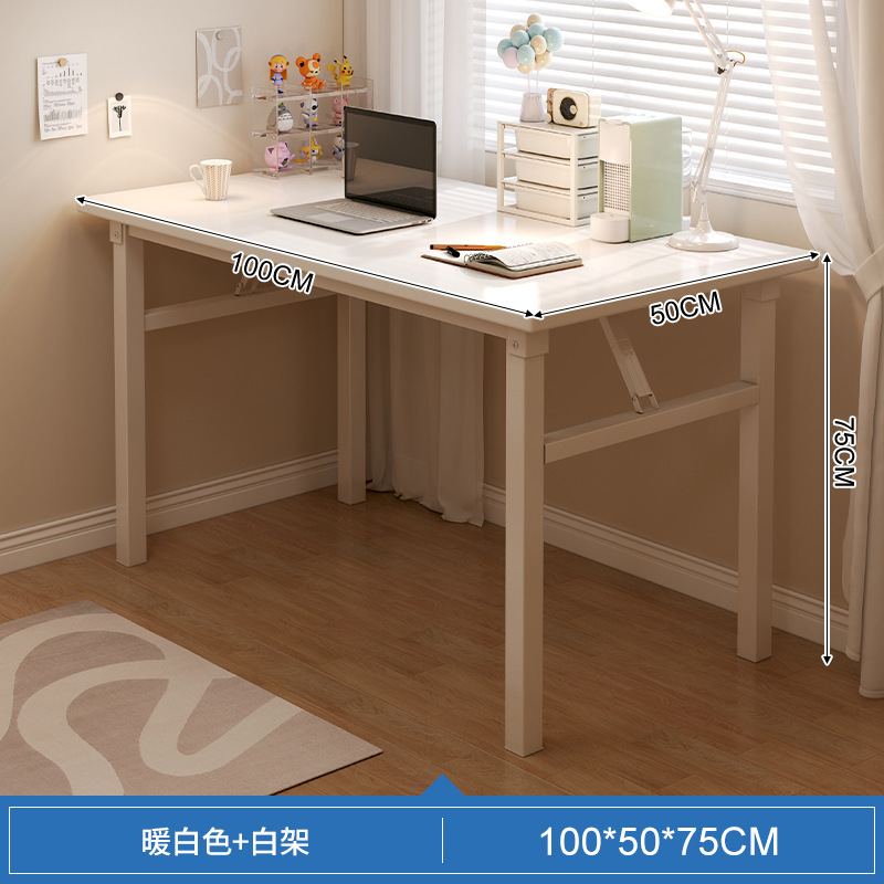 Mesa plegable, dormitorio de niñas, escritorio doméstico, escritorio de computadora simple, tabla rectangular, tabla larga, pequeño escritorio de trabajo image 19