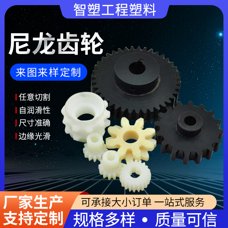Nylon Gear, Special-Shaped Polymer Slider, Nylon Plastic Gear, Nylon Processing Parts, Self-Lubricating Nylon Bearing Wheel