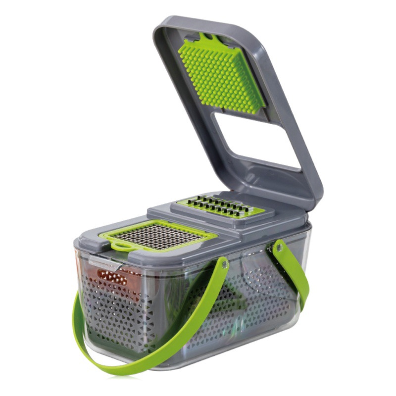 Cortador de verduras multifuncional para el hogar, juego de 22 piezas, cortador de verduras tipo tormenta, máquina cortadora de verduras con caja de almacenamiento image 1