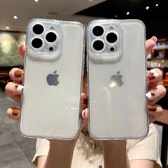 Apple 15ProMax 携帯電話ケースに適した透明なストレートエッジ TPU ソフト保護カバー