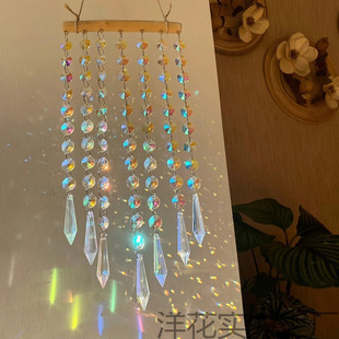 Suncatcher Crystal Pendant Decoration Mori Dream Birthday Gift Girl's Room Crystal Wind Chimes Ins Style