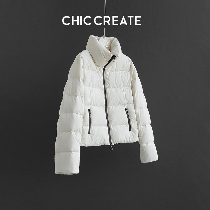 Clearance! Petite Size! Super Height-Enhancing Short Style, Fluffy and Warm 90% White Duck down Stand Collar down Jacket for Women, Winter 01