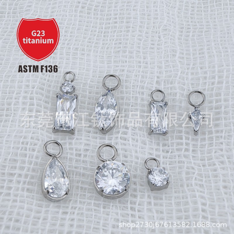 Pointed titanium steel lip stud product view