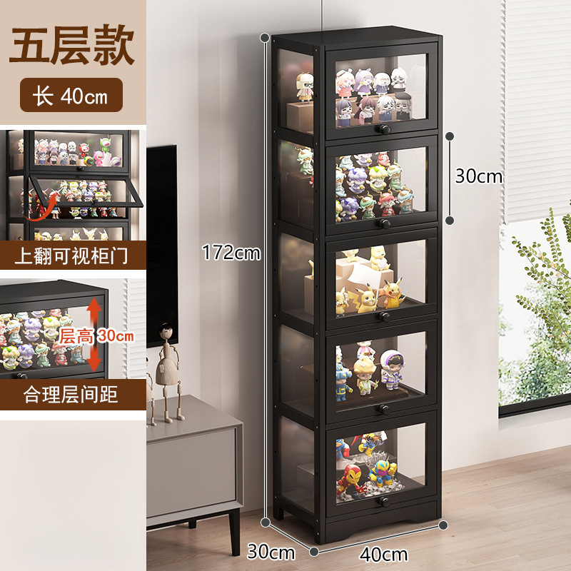手作りキャビネット透明アクリル谷子展示痛みキャビネット床置き壁付家庭用リビングルーム置物本棚一体|undefined
