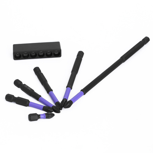 Boutique purple non-slip bit screwdriver S2 steel electric bit tip cross bit electric strong magnetic drill bit