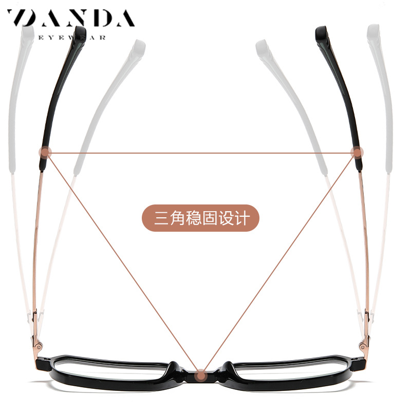 2022 nuevas gafas enmarcan los hombres de moda multilateral llano gafas lisas de las mujeres TJ803 ultra-ligero TR90 anti-azul gafas de luz