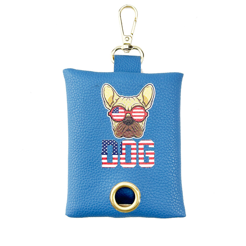 Amazon nueva bolsa de basura para mascotas con cremallera de cuero bolsa de almacenamiento de inodoro bolsa de caca de perro artefacto