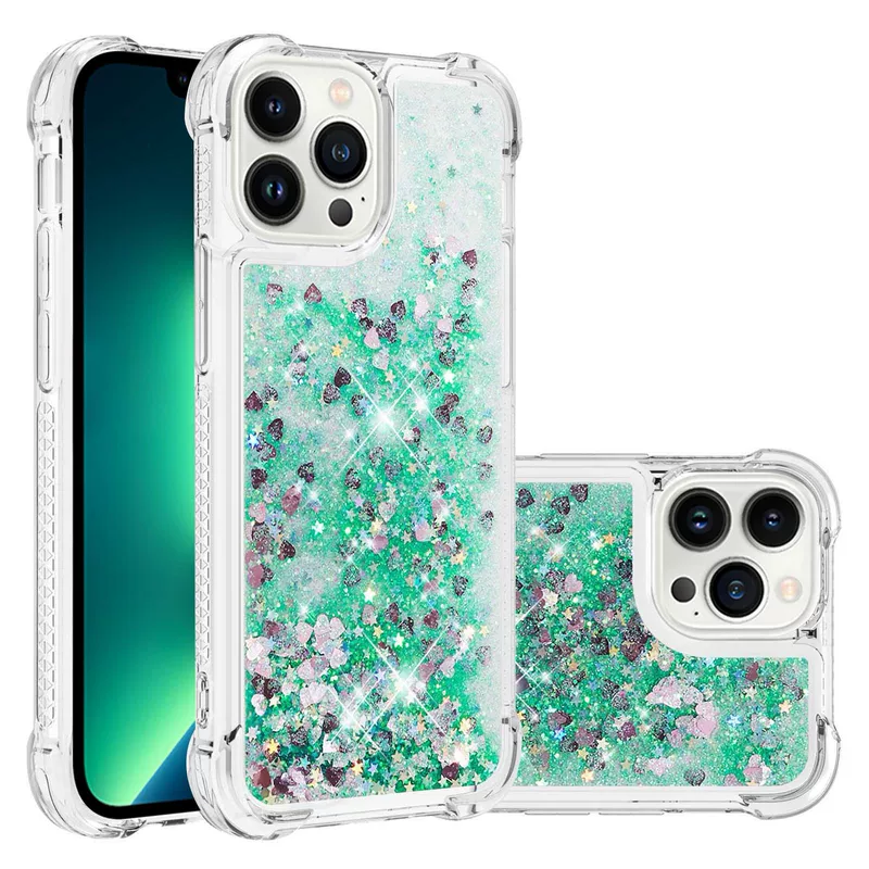 Чехол для телефона (Google, iPhone 15) защитный блёстки ТПУ, слот для карт, противоударный (совместим с Pixel 7A)