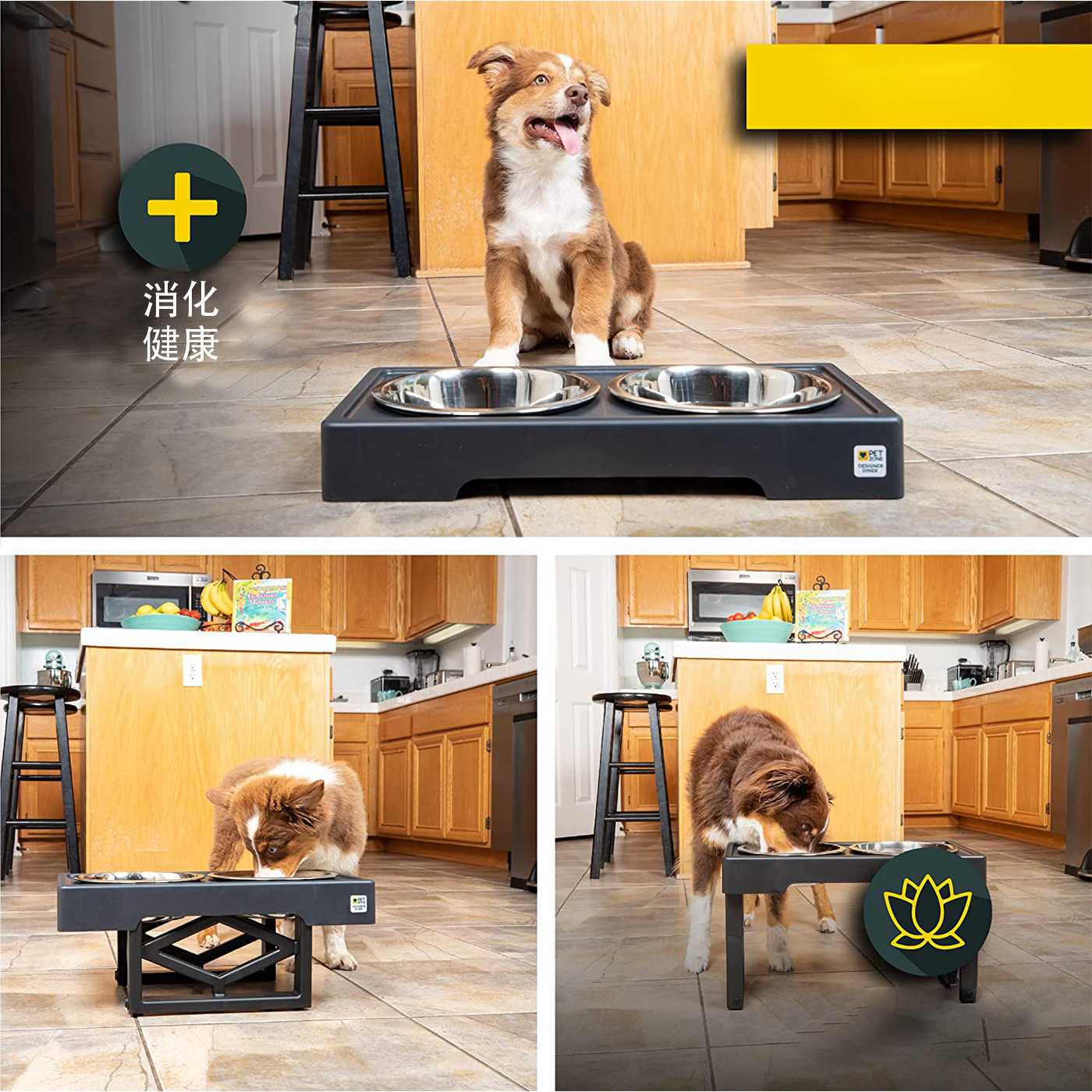 Explosive foreign trade pet feeder lifting bowl rack dog feeding…