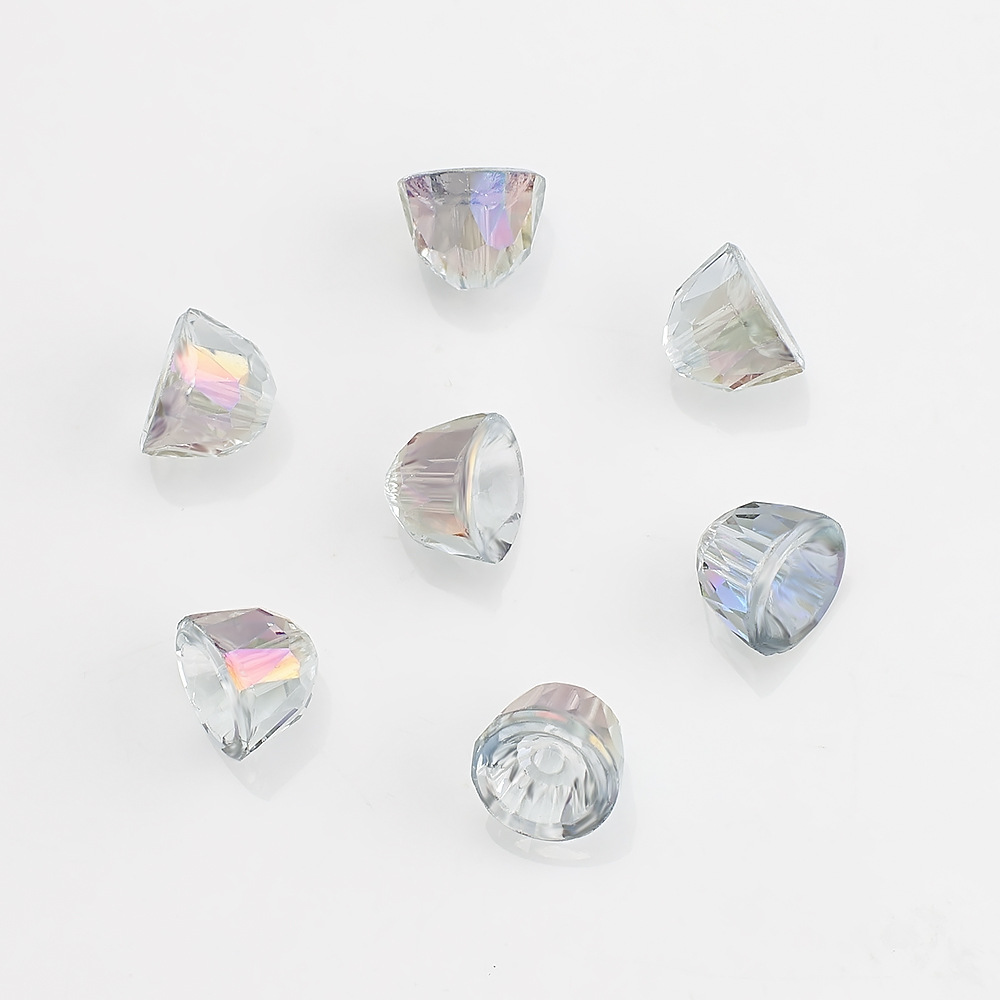 50 Stück/Paket 7*8mm Loch 1~1.9mm Kristall Glas Einfarbig Perlen display picture 16