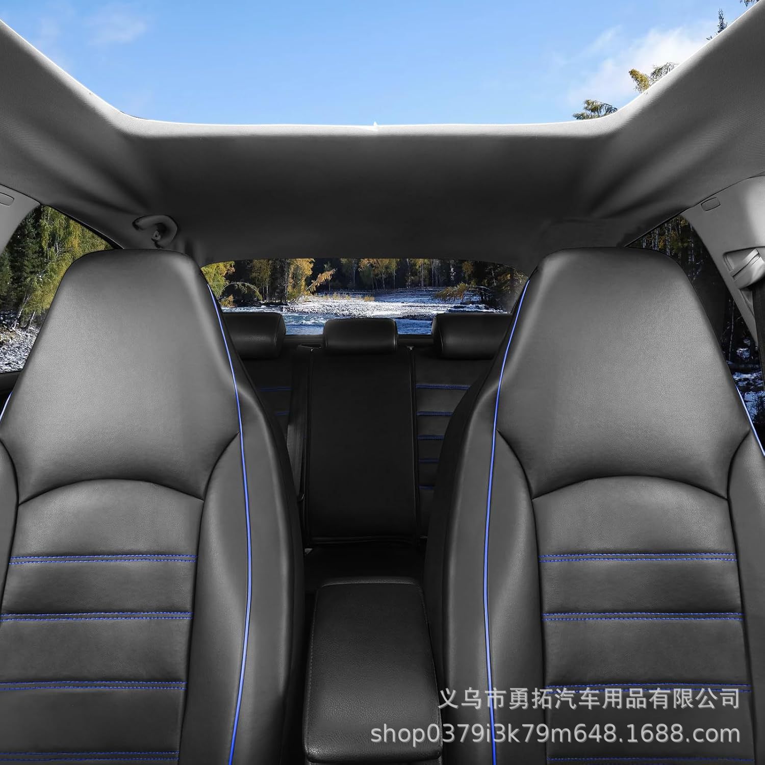 Cross-Border Hot-Selling Pu Double-Needle High-Back Leather Car Seat Cover Amazon Temu Mercado Libre Mexico