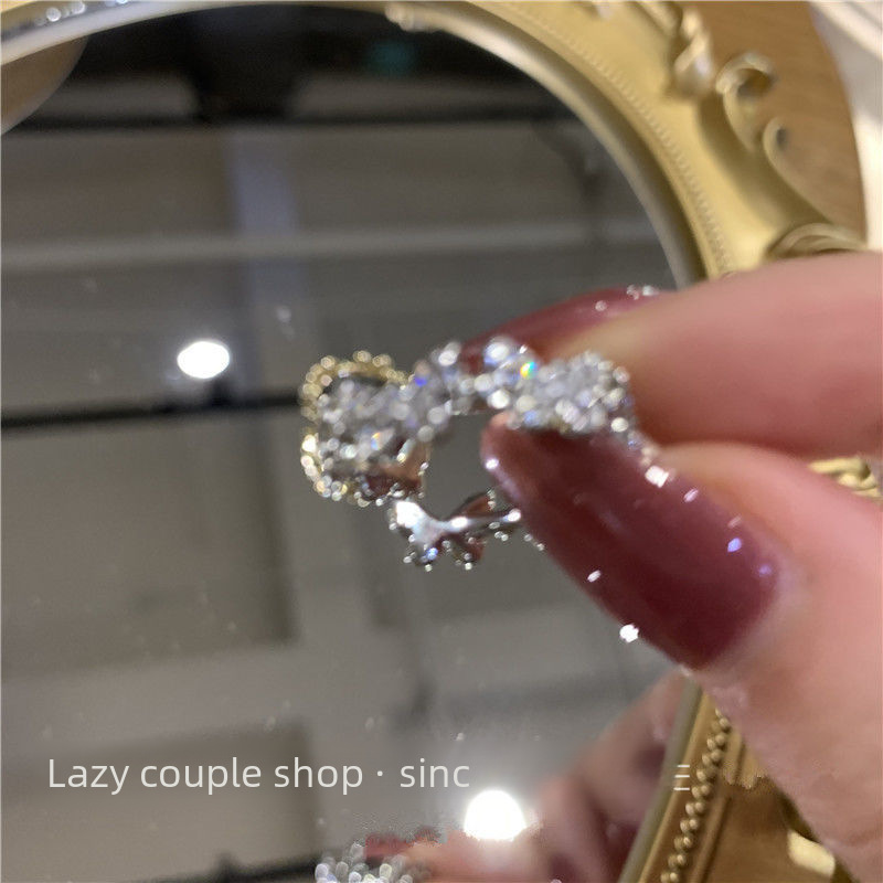 Butterfly Open Ring Women's Mori Korean Style Simple ins Niche Design Personalized Internet Celebrity Fashion Adjustable Ring_voghion.com