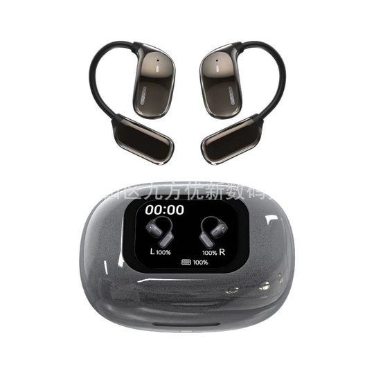 Cross-border intelligent translation JM16 Bluetooth headset full-color touch screen long endurance ear-hanging motion noise reduction headset