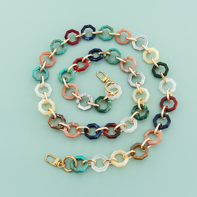 1 Piece Acrylic Color Block bag Mood Chain display picture 8