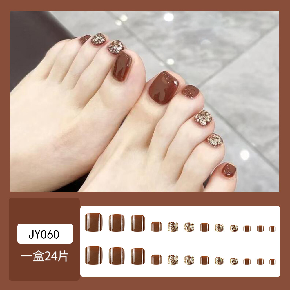 Venta caliente parche de uñas de pie desgaste de uñas de belleza de uñas pieza al por mayor elegante pieza de uñas de pie blanco dedo del pie fábrica de uñas