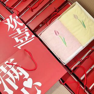 Factory Direct Xipu wedding gift gift box inside gift towel towel soft and comfortable home
