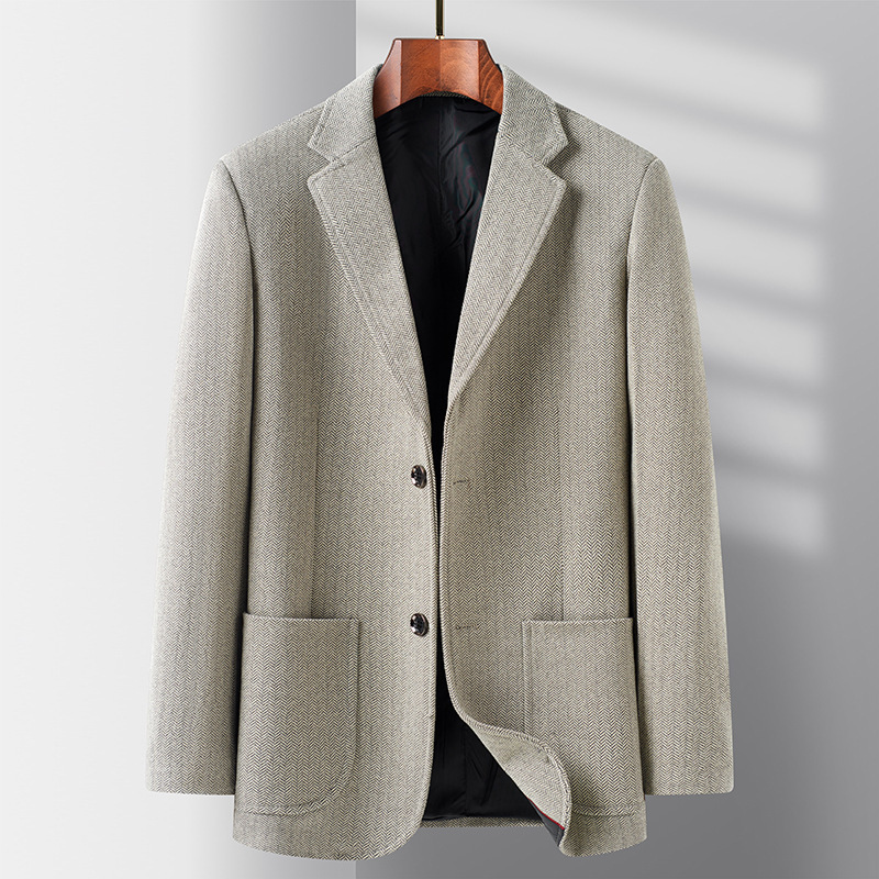 Cross-Border Men's New Spring Short Casual Suit Jacket, Spring and Autumn Style Single-Breasted Blazer, Spring Business Attire