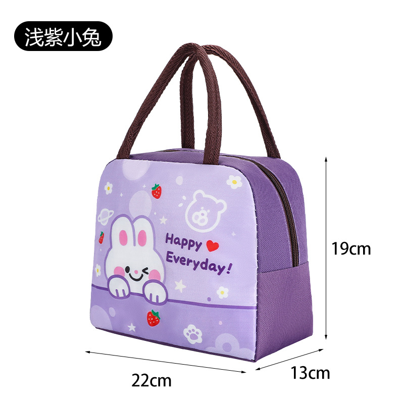 Bolsa para lonchera con aislamiento de papel de aluminio, bolsa de mano con dibujos animados, bolsa de almuerzo para el trabajo de estudiantes, bolsa de almuerzo con aislamiento para niños, bolsa bento.