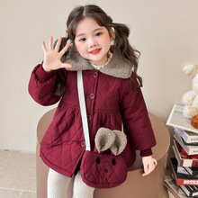 女童棉服秋冬2025新款儿童洋气冬季夹棉加厚韩版宝宝冬装棉衣外套