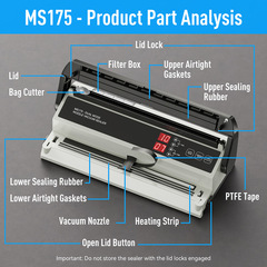 美吉斯MS175-英文版 MAGICSEAL VACUUM MACHINE FOOD SEALER OEM