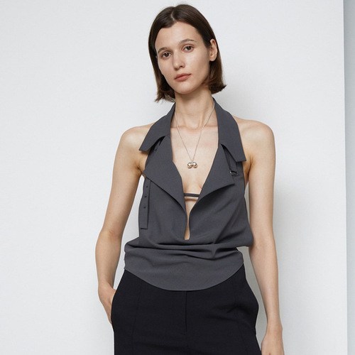 LOW CLAS**C Vest Suspender Women's 2024 Summer New Korean Niche Sexy Backless Bottoming Sleeveless