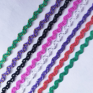 S-shaped wave webbing sailor with lace cloth Miao accessories Buyi clothing decoration Miao embroidery 0.3cm