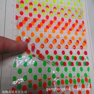 Transparent Printed Pvc Polka Dot Leather Lettering Film Ball Pattern Cosmetic Bag Polka Dot Bubble Circle Color Transparent Leather