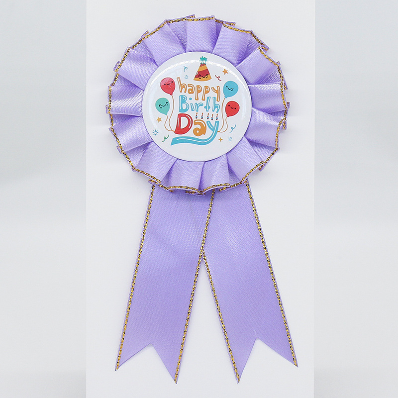 Fabricantes al por mayor cinta insignia festival creativo jardín de infantes flores pectoral insignia de estaño fiesta al por mayor