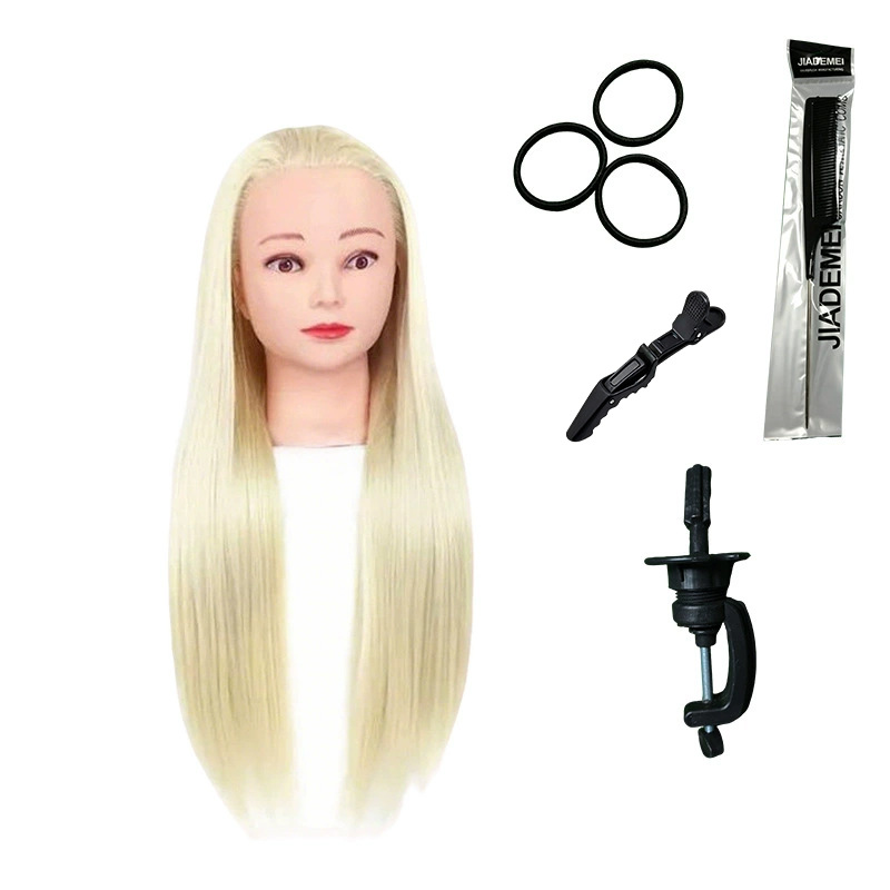 Cabeza de Entrenamiento para Peluquería de Fibra Sintética para Prácticas de Peluquería