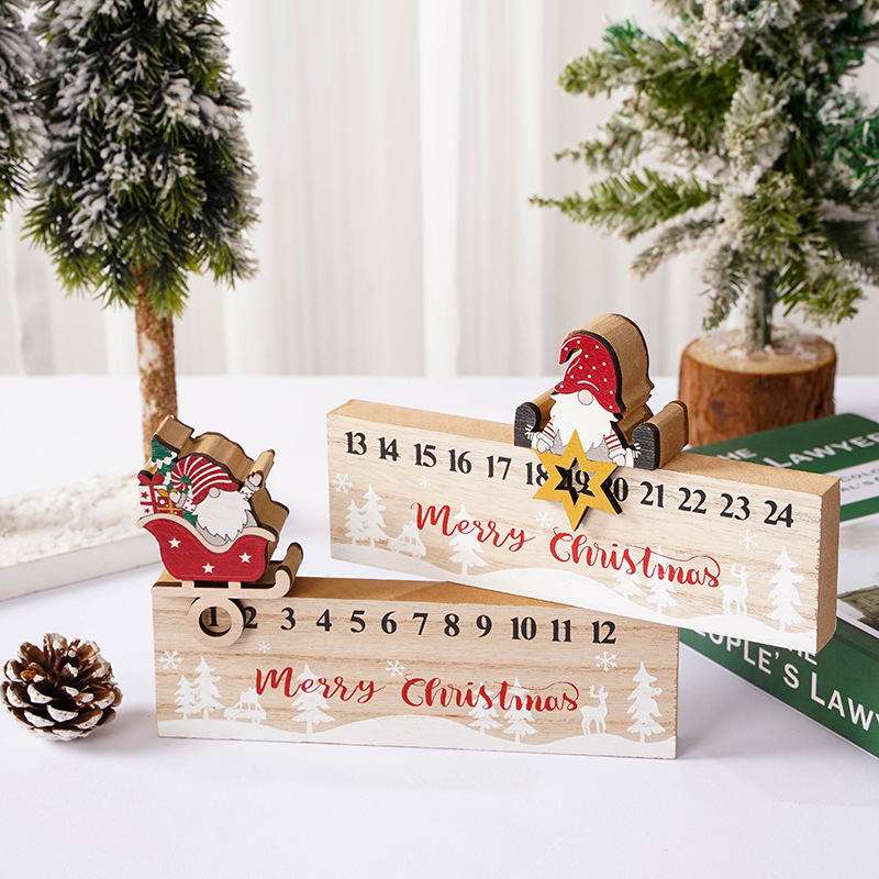 Wood Material Christmas Rudolf Wood Party Ornaments