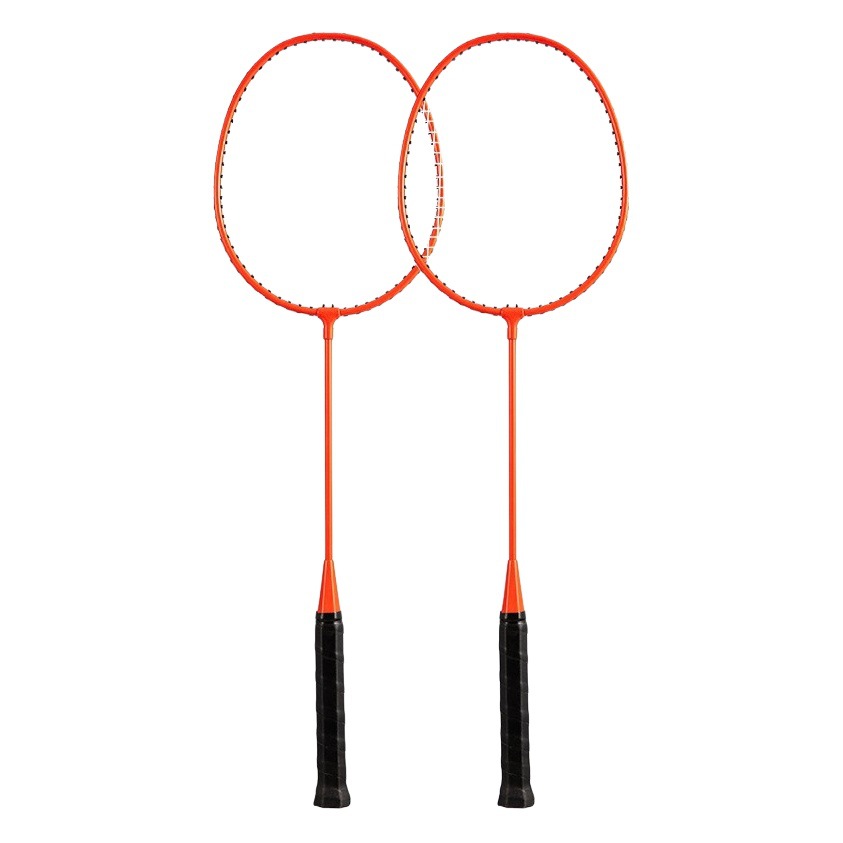 SOURCE Factory genuine goods badminton racket high elasticity adult double racket 2 rackets multi-color optional delivery