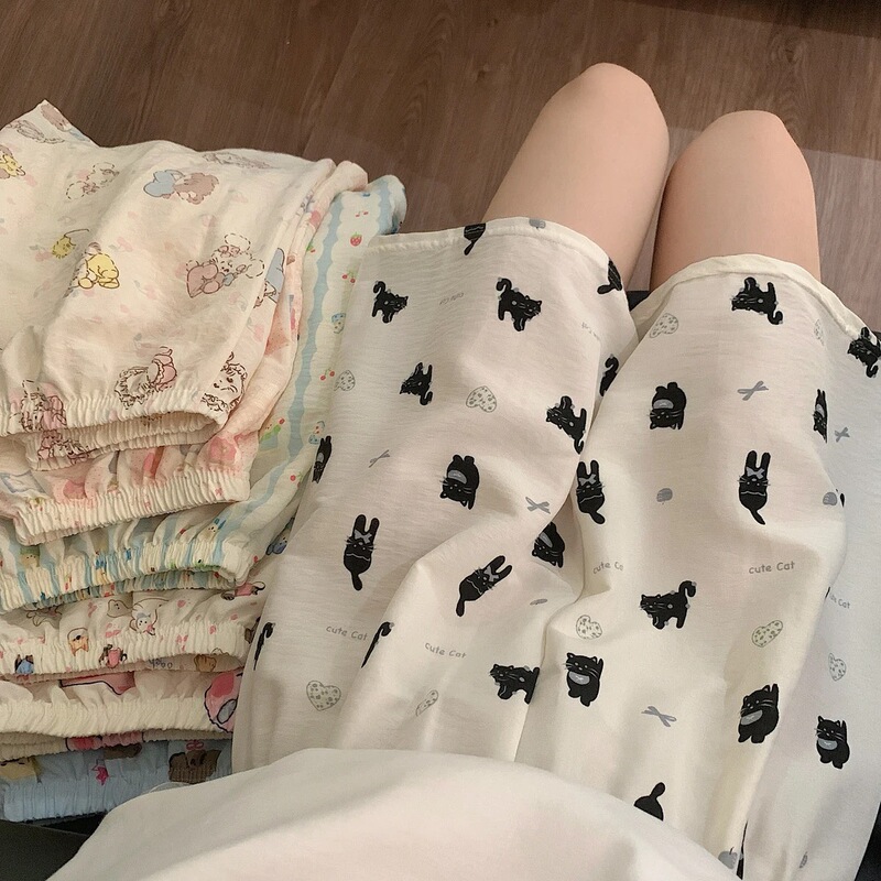 Cloud-Shaped Cartoon Cute Summer Shorts, New Mid-Waist Spring and Autumn Home Casual Shorts, Thin Style Suitable for Outdoor Wear