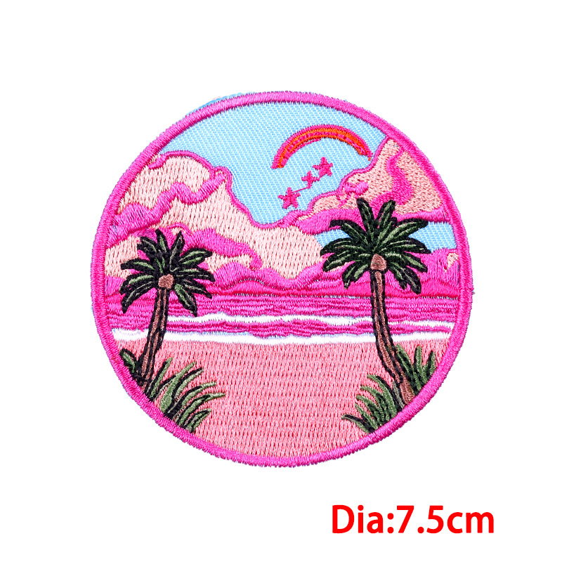 8g Weight Clothing Sticker Patches Classification 1 Piece Quantity Embroidery thread Material Landscape Pattern Vacation, Classic Style Style 1 Piece Vacation Classic Style Landscape Embroidery Thread Clothing Sticker Patches 2