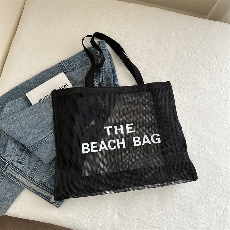 Bolsas de tela de gran capacidad bolsas de mano para salir bolsas de playa de moda natación almacenamiento de compras portátiles mujeres 2024 nuevo