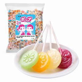 不二家(FUJIYA)水果牛奶混合味安全纸棒棒糖500g袋装伴手礼零食