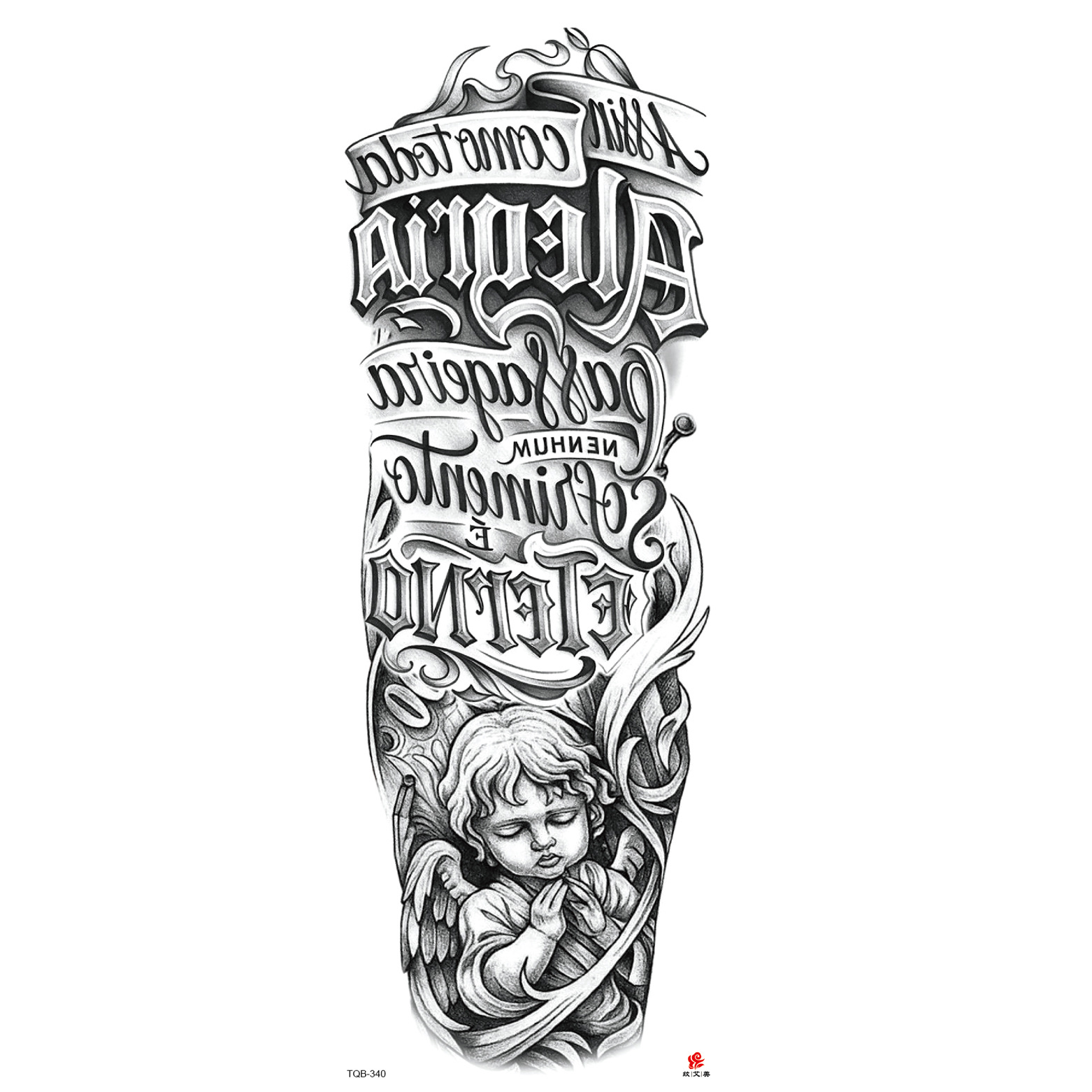 Pegatinas de tatuaje de brazo largo de flor brazo completo tatuaje impermeable tatuaje temporal en stock al por mayor pegatinas de tatuaje de brazo completo