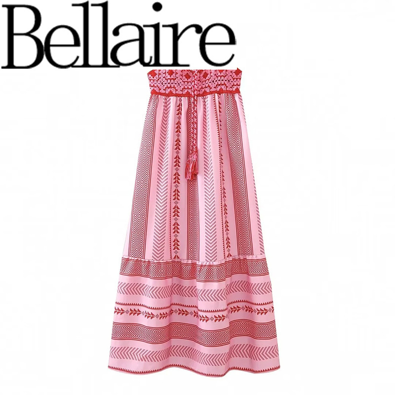 Za Foreign Trade Wholesale European and American Style French Women's Fashion Retro Printed Crochet Patchwork Design Knitted Dress