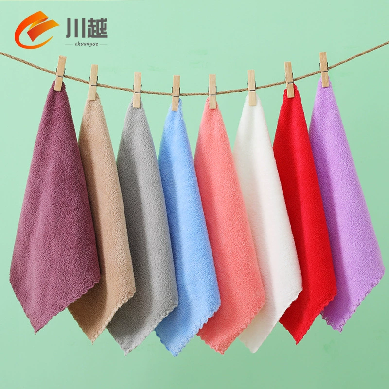 Coral scarf for kindergarten, soft towel for face washing for home use, wholesale, water absorbent