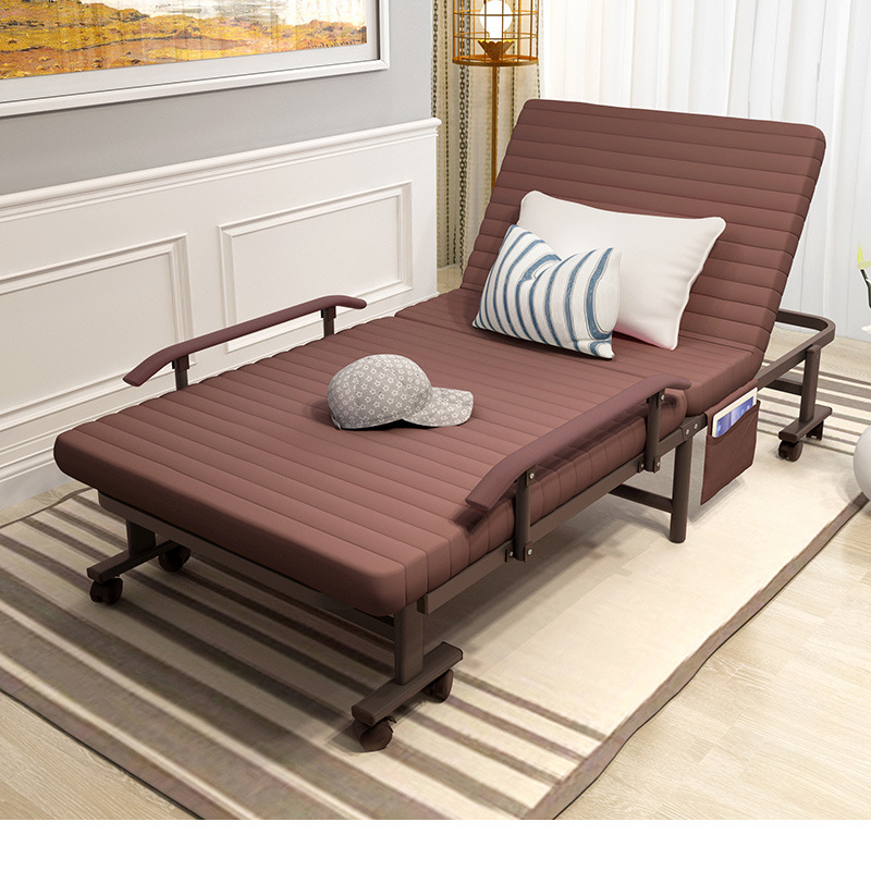 Cama plegable Oficina almuerzo artefacto individual cama simple casa siesta reclinable cama de acompañamiento cama temporal cama de campamento