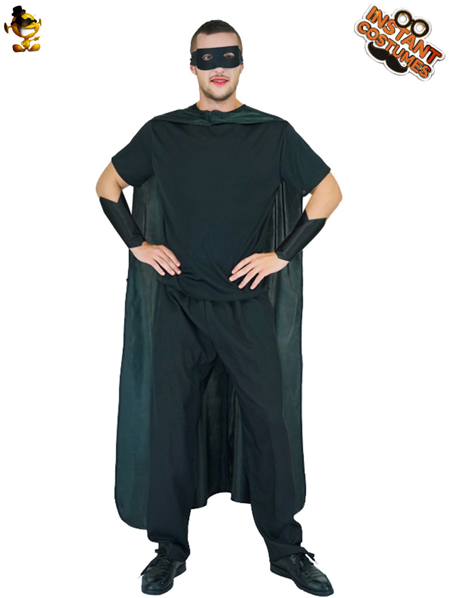 Suministro transfronterizo de los hombres grandes negro guapo máscara de ojo capa de la mascarada cos traje de la etapa de rendimiento ropa