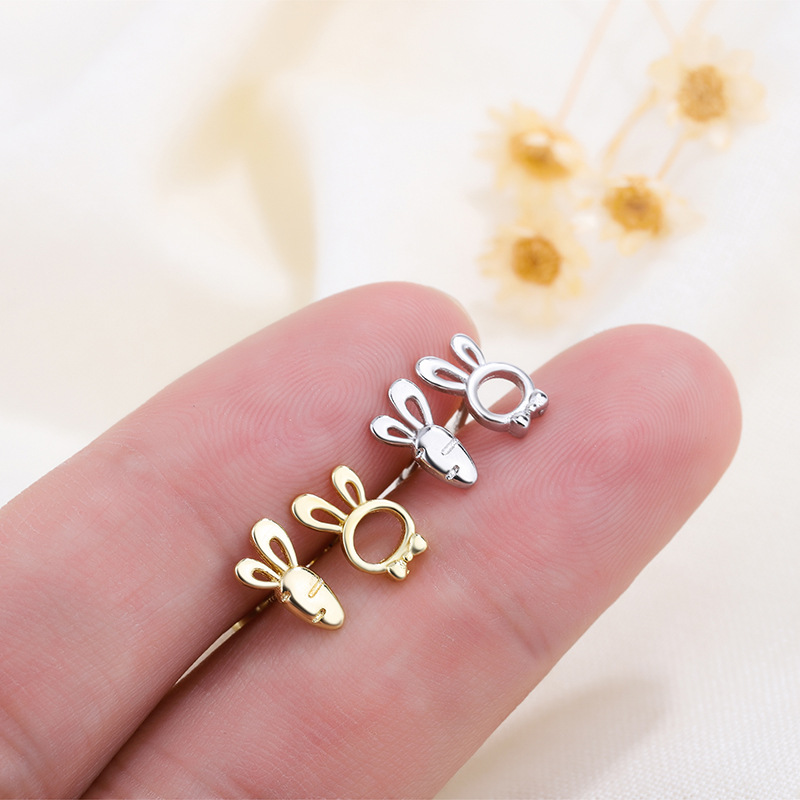 Fashion Bunny Ears Copper Plating Ear Studs 1 Pair display picture 1